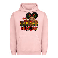 Pigment Salmon i am black history black girl peekaboo juneteenth Urban Hoodie - CowGirlArtShop