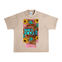 French Oak cowgirls don't crty boots hat sunflowers 12 oz can cooler  (slim) Urban Heavy Tee - Artiststas