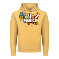 Vintage Mustard god bless america Vintage Hoodie - HRA Design Shop