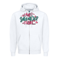 White me sarcastic nah... Zipper Hoodie - MaliasSmallBusiness