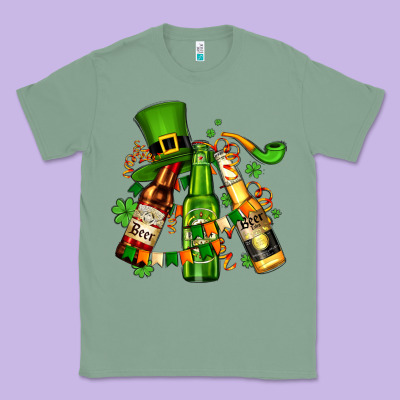 St Patrick's Beers Flags And Hat Classic Tee Designed By Adodesignshop