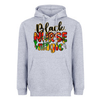 Heather Grey black nurse magic Heavyweight Hoodie - LillyAllenDesigns