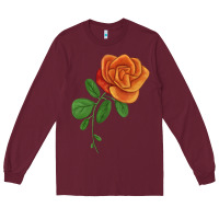 Burgundy Burst Of Joy Rose Long Sleeve Tee - LillyAllenDesigns