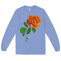 Colony Blue Burst Of Joy Rose Long Sleeve Tee - LillyAllenDesigns