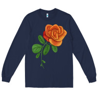 Navy Burst Of Joy Rose Long Sleeve Tee - LillyAllenDesigns
