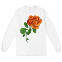 White Burst Of Joy Rose Long Sleeve Tee - LillyAllenDesigns