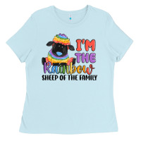 Baby Blue i'm the rainbow sheep of the family Ladies Tee - MaliasSmallBusiness