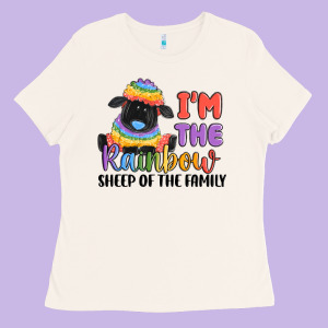 I'm The Rainbow Sheep Of The Family Ladies Tee Designed By Maliassmallbusiness