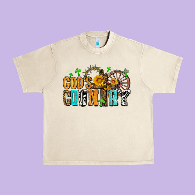 Gods Country Urban Heavy Tee Designed By Adodesignshop
