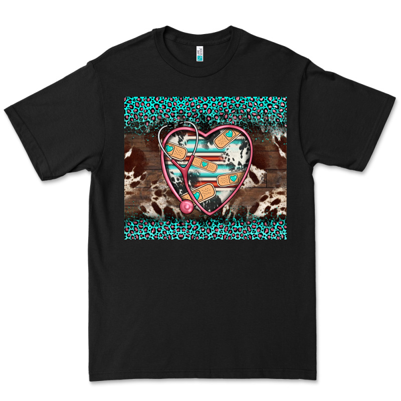 Western Nurse Stethoscope Turquoise Leopardes Premium Tee by BarkalooDesign | Teevron
