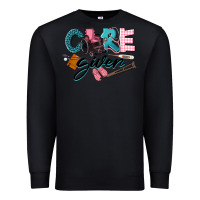 Black Caregiver Premium Sweatshirt - LillyAllenDesigns