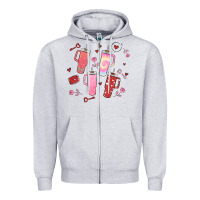 Heather Grey cup disorder valentine's day Zipper Hoodie - MaliasSmallBusiness