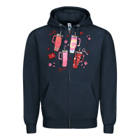 Navy cup disorder valentine's day Zipper Hoodie - MaliasSmallBusiness