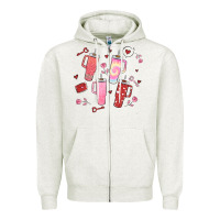 Oatmeal Heather cup disorder valentine's day Zipper Hoodie - MaliasSmallBusiness
