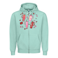 Seafoam cup disorder valentine's day Zipper Hoodie - MaliasSmallBusiness
