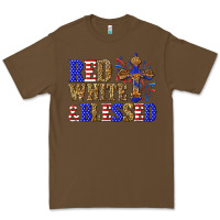Cacao red white and blessed Premium Tee - texasbilliewilder