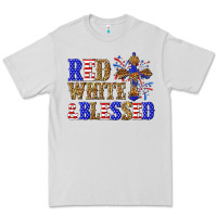 Dove Grey red white and blessed Premium Tee - texasbilliewilder