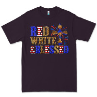 Plum red white and blessed Premium Tee - texasbilliewilder