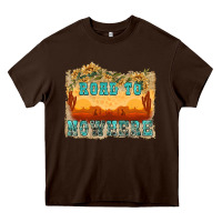Chocolate Brown road to nowhere tbw Heavy Core Tee - texasbilliewilder