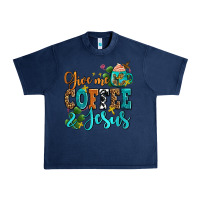 Navy gıve me coffee and jesus Urban Heavy Tee - AdoDesignShop