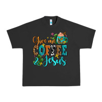 Pigment Black gıve me coffee and jesus Urban Heavy Tee - AdoDesignShop