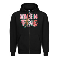 Black valentine Zipper Hoodie - MaliasSmallBusiness