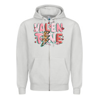 Dove Grey valentine Zipper Hoodie - MaliasSmallBusiness