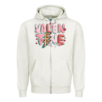 Oatmeal Heather valentine Zipper Hoodie - MaliasSmallBusiness