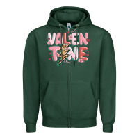 Sports Green valentine Zipper Hoodie - MaliasSmallBusiness