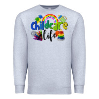 Heather Grey Childcare Life Premium Sweatshirt - LillyAllenDesigns