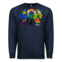 Navy Childcare Life Premium Sweatshirt - LillyAllenDesigns
