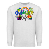Oatmeal Heather Childcare Life Premium Sweatshirt - LillyAllenDesigns