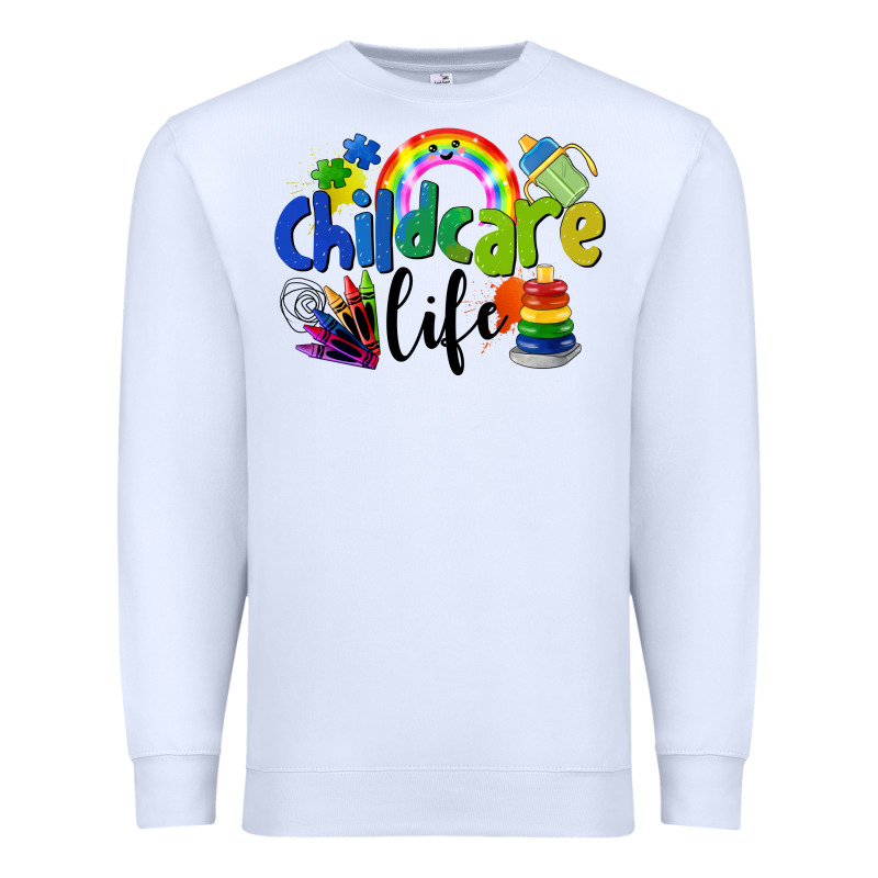 Childcare Life Premium Sweatshirt by LillyAllenDesigns | Teevron