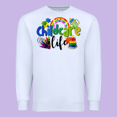 Childcare Life Premium Sweatshirt Designed By Lillyallendesigns