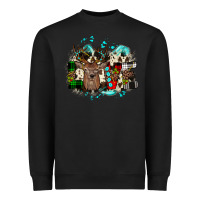 Black love wood slice ornament Heavyweight Sweatshirt - JahusDesignShop