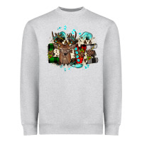 Heather Grey love wood slice ornament Heavyweight Sweatshirt - JahusDesignShop