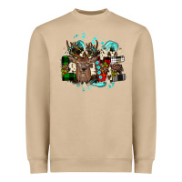 Mushroom love wood slice ornament Heavyweight Sweatshirt - JahusDesignShop