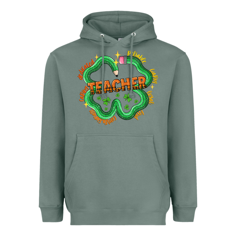 Teacher St Patricks Day Heavyweight Hoodie by LillyAllenDesigns | Teevron