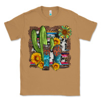 Toasted Coconut western cactus with cowboy boots and sunflowers Classic Tee - Artiststas