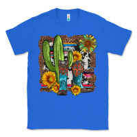 True Royal western cactus with cowboy boots and sunflowers Classic Tee - Artiststas