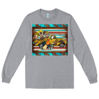 Heather Grey western truck farm animals serape leopard turquoise's Long Sleeve Tee - BarkalooDesign