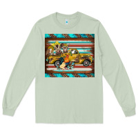 Matcha western truck farm animals serape leopard turquoise's Long Sleeve Tee - BarkalooDesign