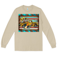 Mushroom western truck farm animals serape leopard turquoise's Long Sleeve Tee - BarkalooDesign