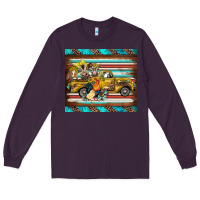 Plum western truck farm animals serape leopard turquoise's Long Sleeve Tee - BarkalooDesign