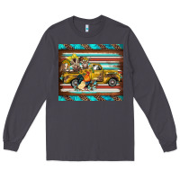 Smoke western truck farm animals serape leopard turquoise's Long Sleeve Tee - BarkalooDesign