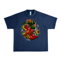 Navy Christmas Cowboy Boots Urban Heavy Tee - JahusDesignShop