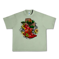 Oil Green Christmas Cowboy Boots Urban Heavy Tee - JahusDesignShop