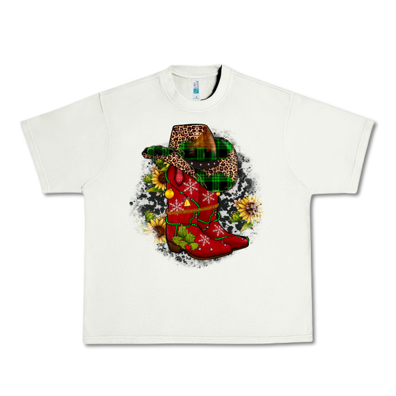 Christmas Cowboy Boots Urban Heavy Tee by JahusDesignShop | Teevron