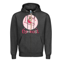 Charcoal Heather gymnast Zipper Hoodie - MaliasSmallBusiness