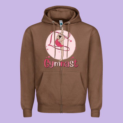 Gymnast Zipper Hoodie Designed By Maliassmallbusiness